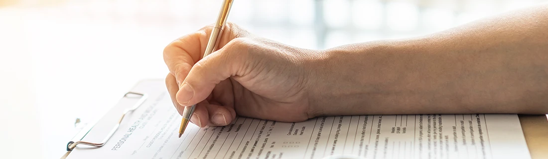 Patient Signing Intake Paperwork